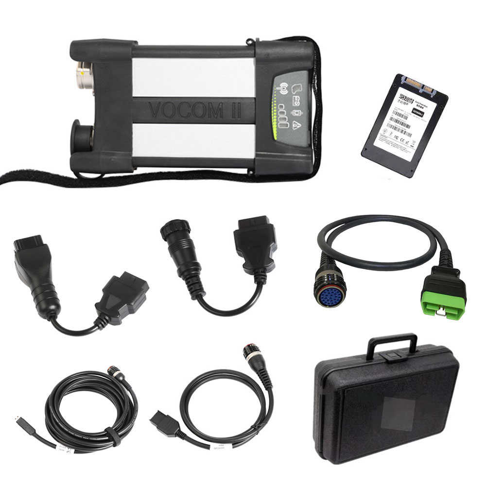 For V-olvo VOCOM II Heavy Duty Truck 88894000 Diagnostic Kit & Cable full set PTT 2.8.241 Diagnostic Tool V-olvo Truck - Heavy Duty Diagnostic Tools - 图2